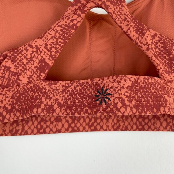 Athleta Ultimate Snake Sports Bra - Rust Orange color - Size Extra Small - Picture 4 of 4